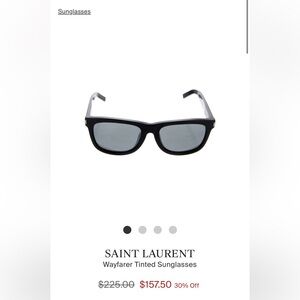 SAINT LAURENT SURF Black Wayfarer Sunglasses